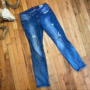 Guess Destroyed Mid Rise Jeans
